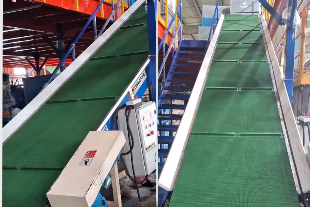 Inclined Belt Conveyor System Inclined Belt Conveyor System